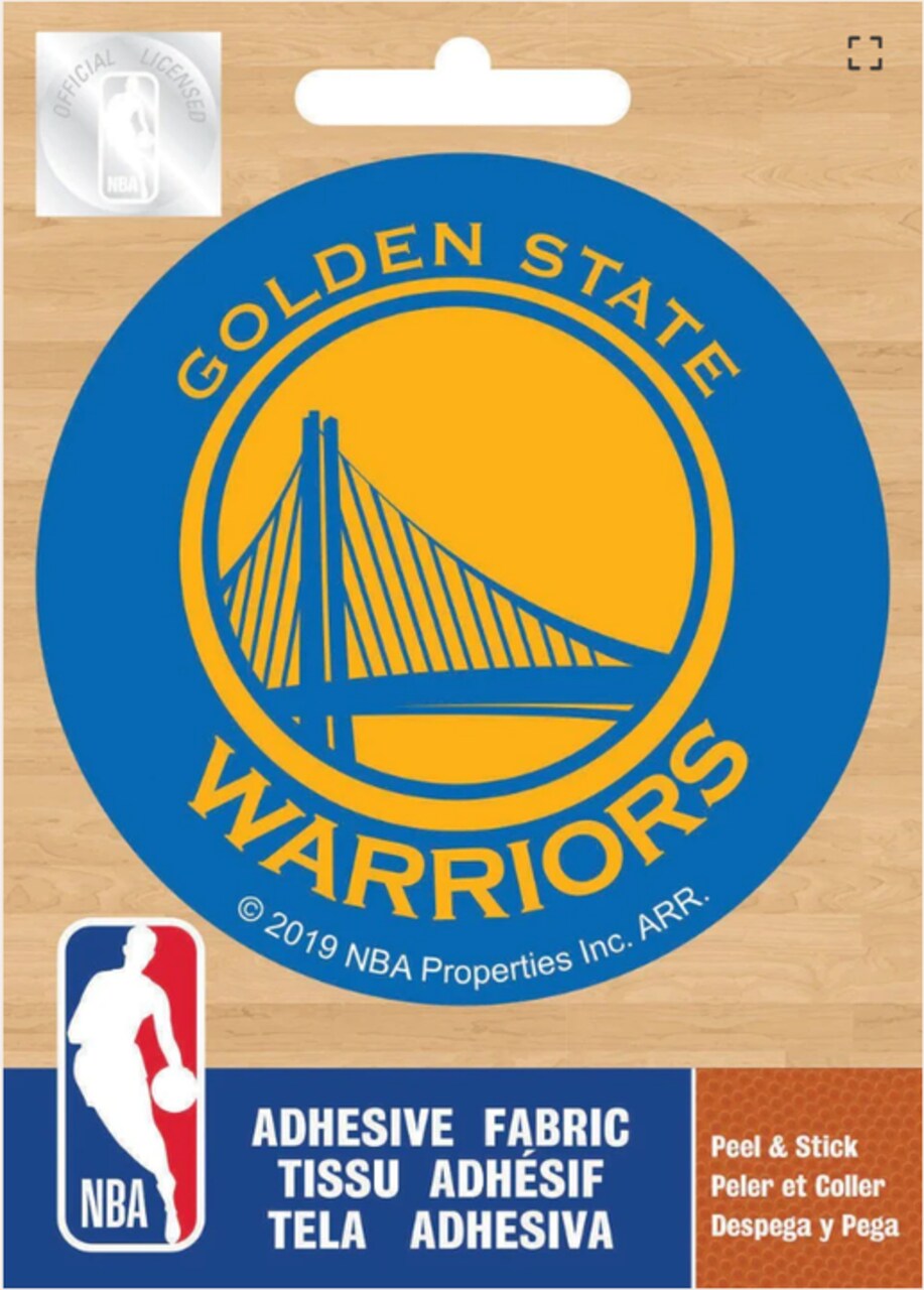 Licensed NBA Golden State Warriors Logo On Solid Adhesive Fabric Badge